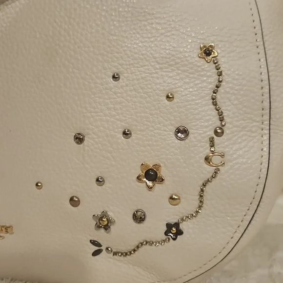 EUC Coach Ella Hobo With Starbursts Crystals And Rivets With New Coach Dusty - Picture 3 of 12